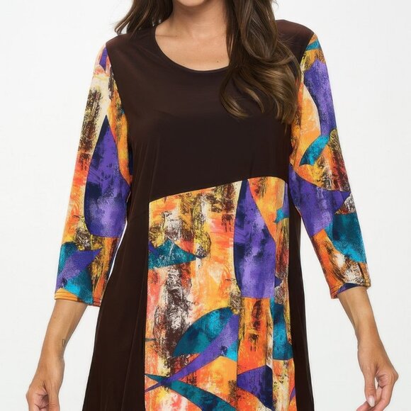 Contrast Curve Knit Top - Picture 1 of 5
